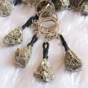 Energized Raw Pyrite Key Chain